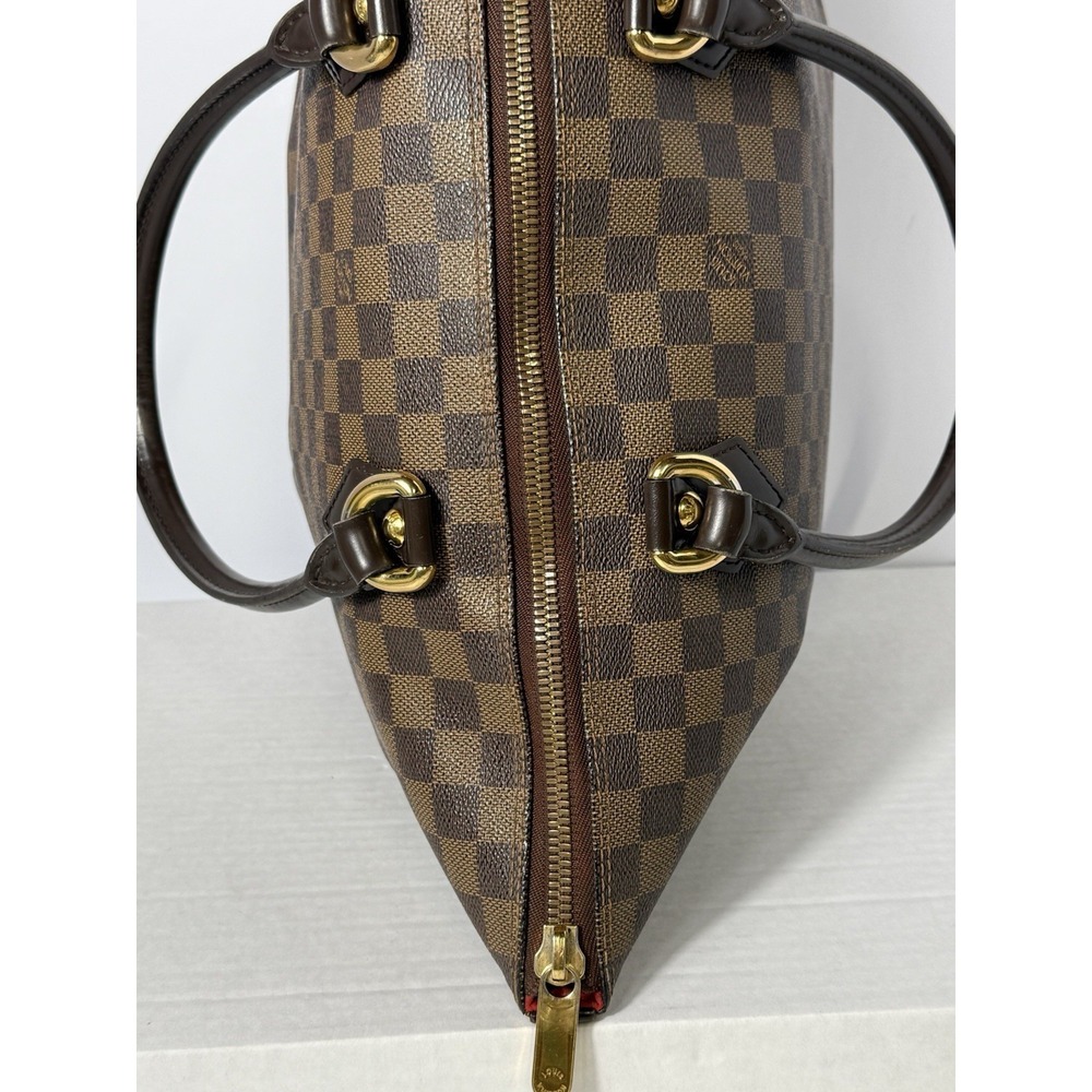 Louis Vuitton Saleya MM Damier Ebene Tote Bag‎ Brown Checkered Zip Top Shoulder - Picture 8 of 13